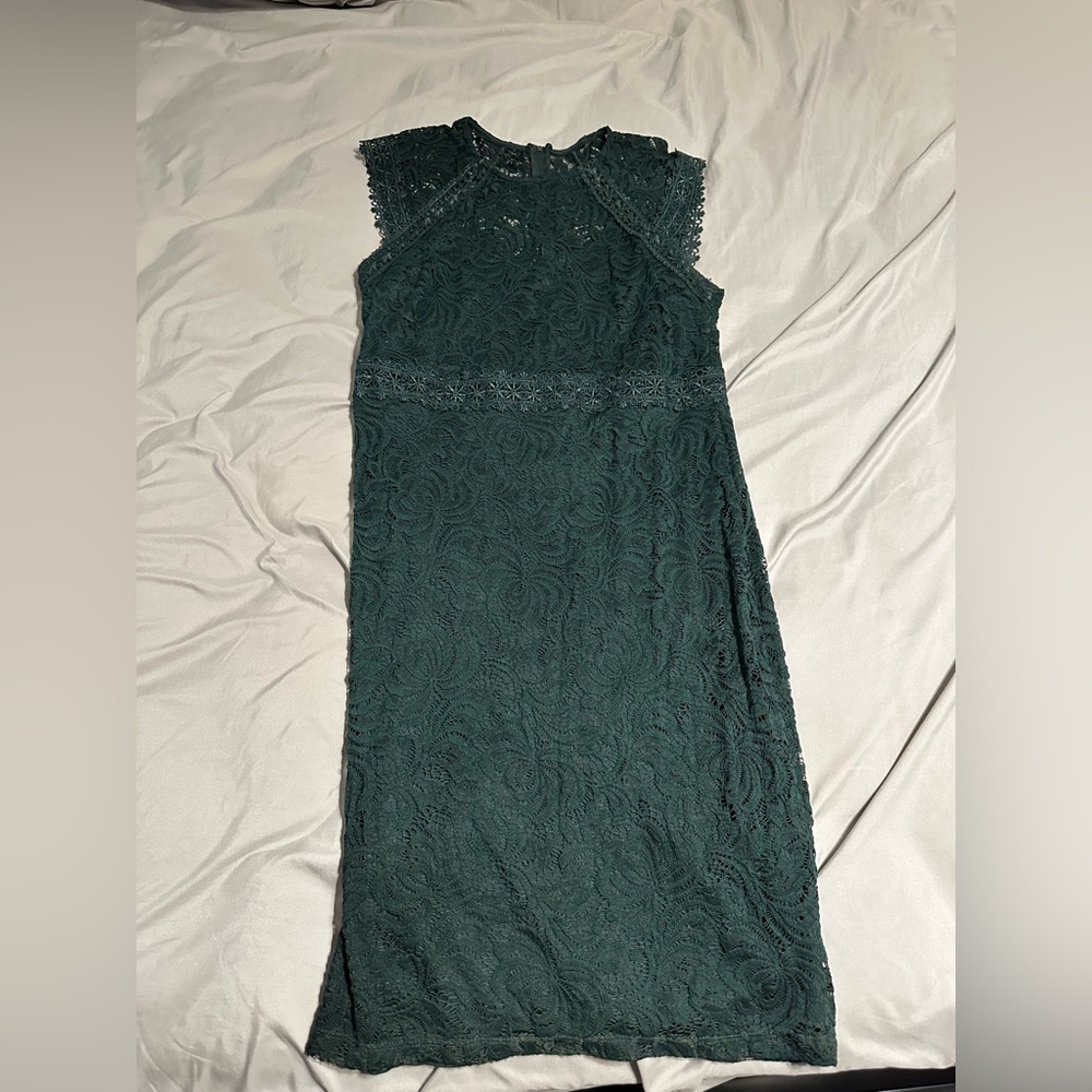 Premier Green Lace Midi Dress